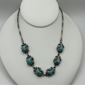 Unique Silver and Turquoise Necklace